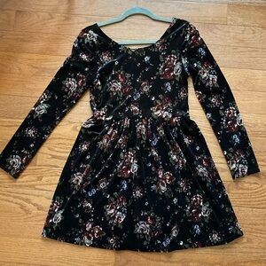 Velvet Floral Dress